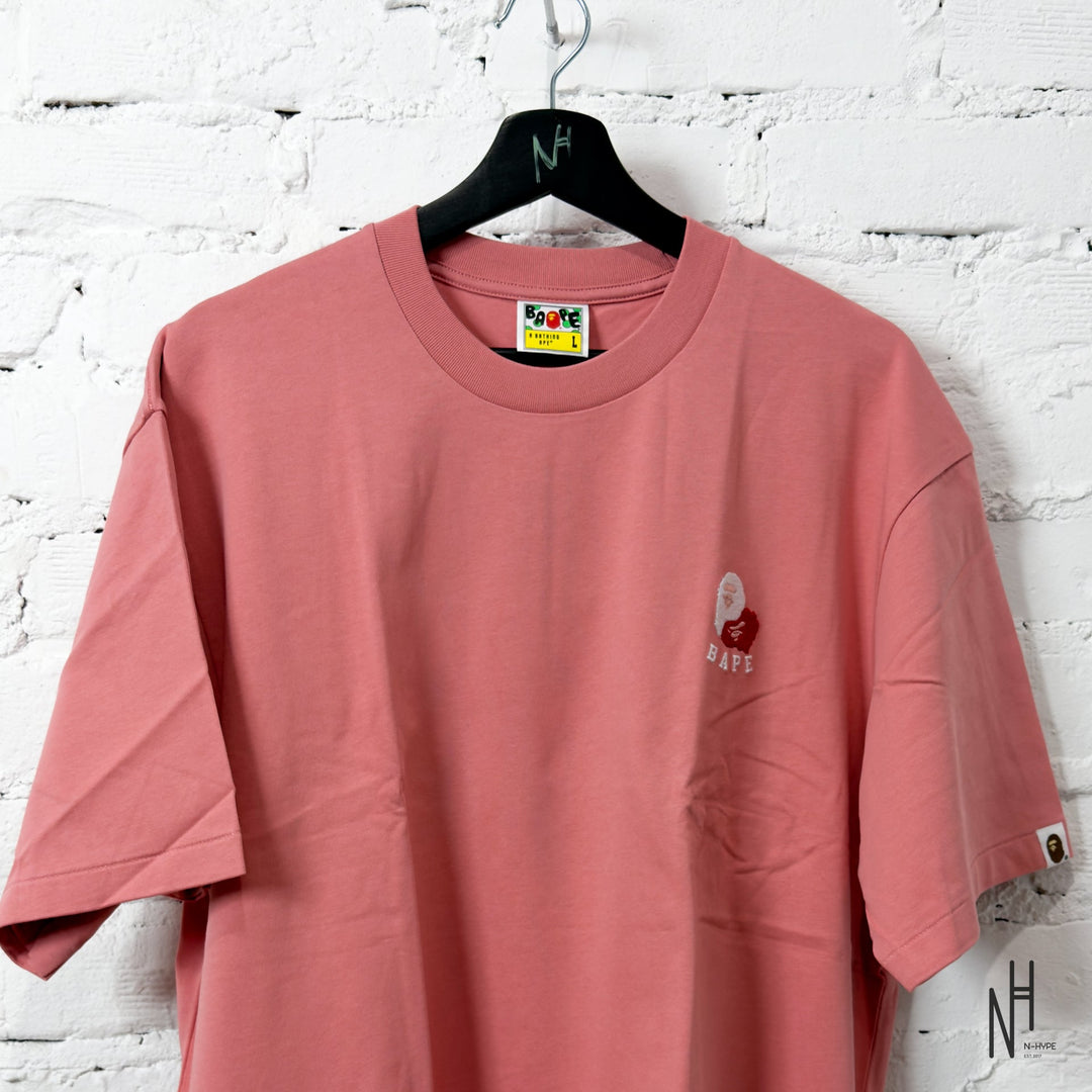 BAPE Ape Head 2 Point Relaxed Fit Tee różowa koszulka N-Hype.