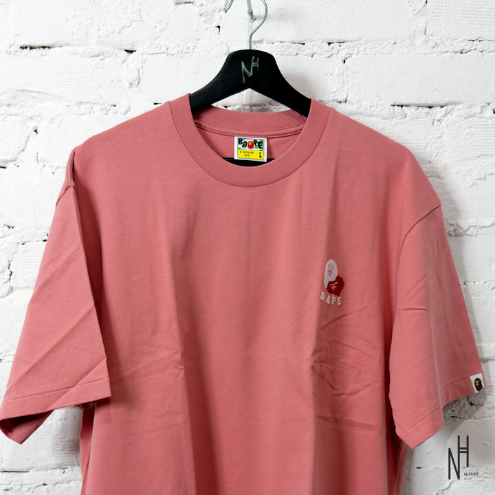 BAPE Ape Head 2 Point Relaxed Fit Tee różowa koszulka N-Hype.