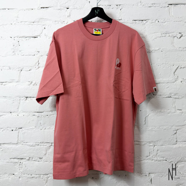 BAPE Ape Head 2 Point Relaxed Fit Tee różowa N-Hype Koszulka