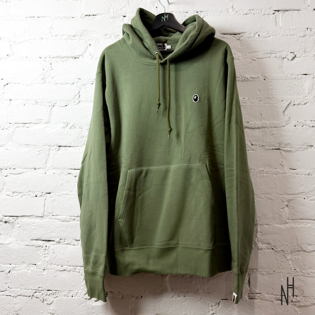 Bape Ape Head One Point Pullover Hoodie Olive Drab N-Hype Sweatshirt pulower z kapturem oliwkowy.