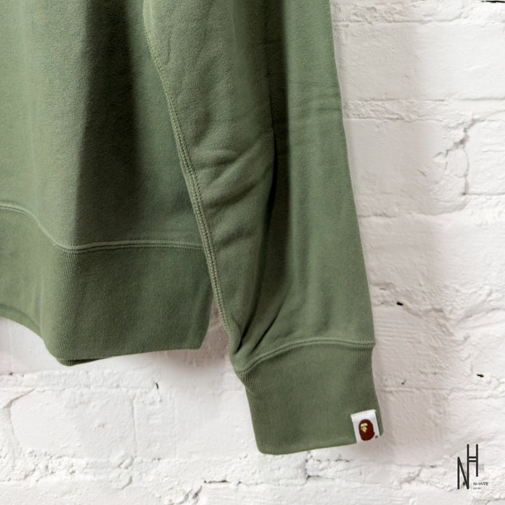 Bape Ape Head One Point Crewneck Relaxed Fit Olive Drab koszulka męska N-Hype