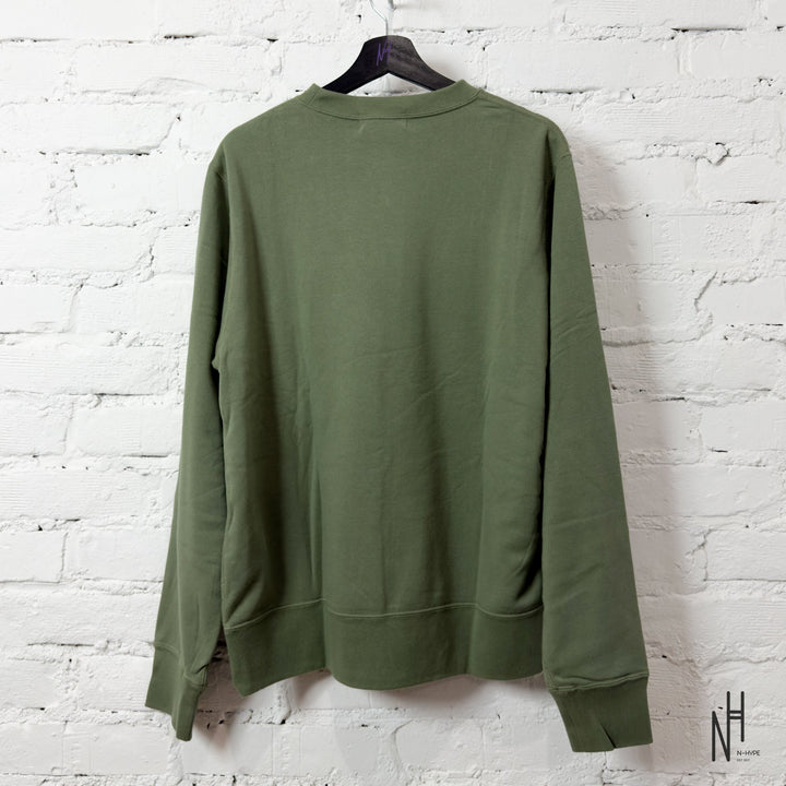 Bape Ape Head One Point Crewneck Relaxed Fit Olive Drab N-Hype koszulka męska