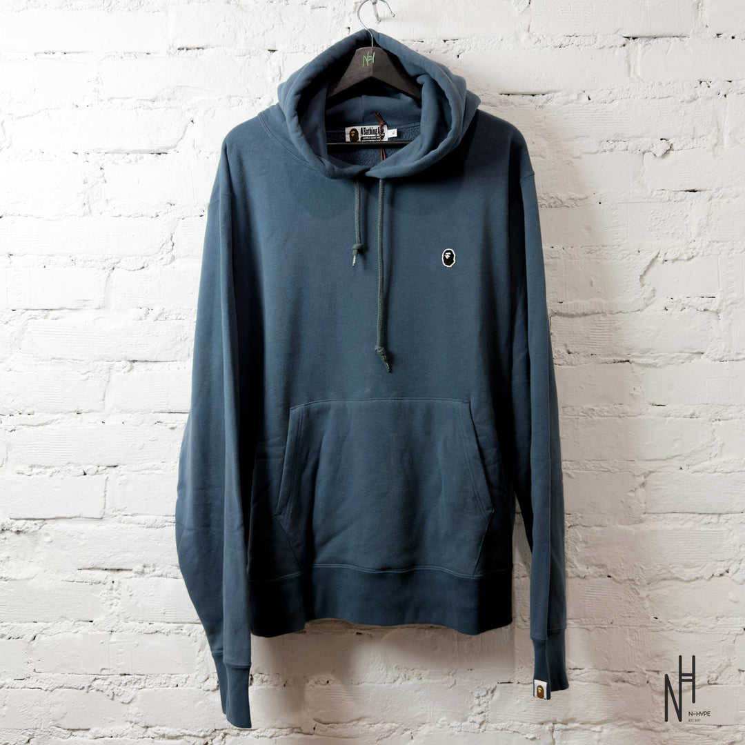 BAPE Ape Head One Point Pullover Hoodie Navy N-Hype streetwear koszulka męska