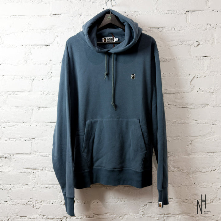 BAPE Ape Head One Point Pullover Hoodie Navy N-Hype streetwear koszulka męska