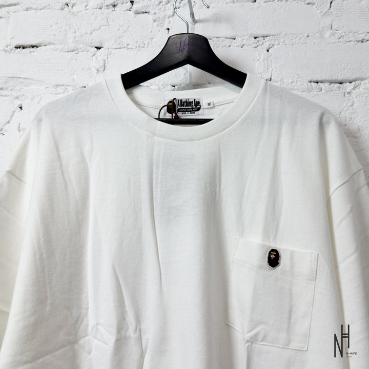 BAPE Ape Head One Point Relaxed Fit Pocket Tee SS23 White koszulka męska N-Hype