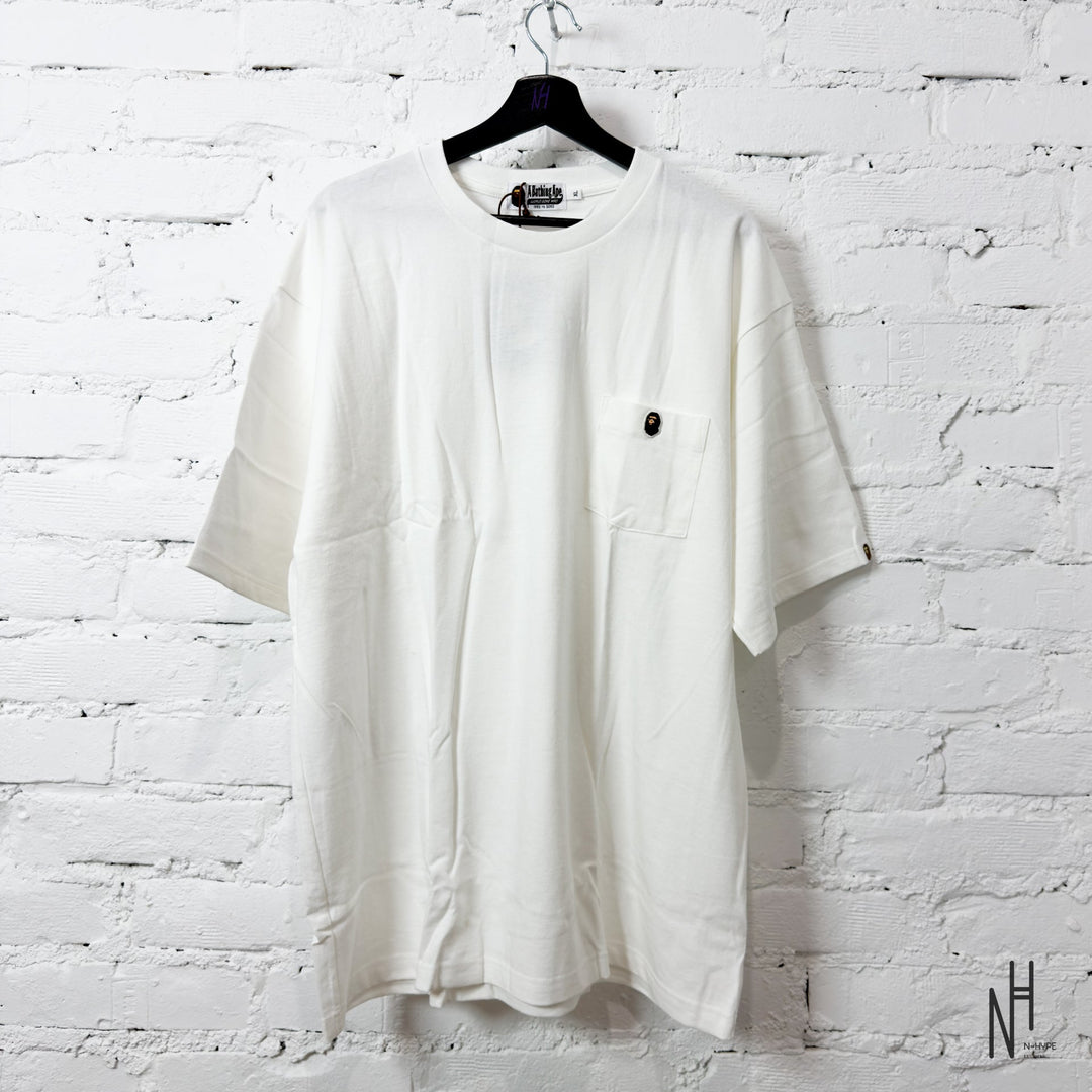 BAPE Ape Head One Point Relaxed Fit Pocket Tee koszulka biała N-Hype