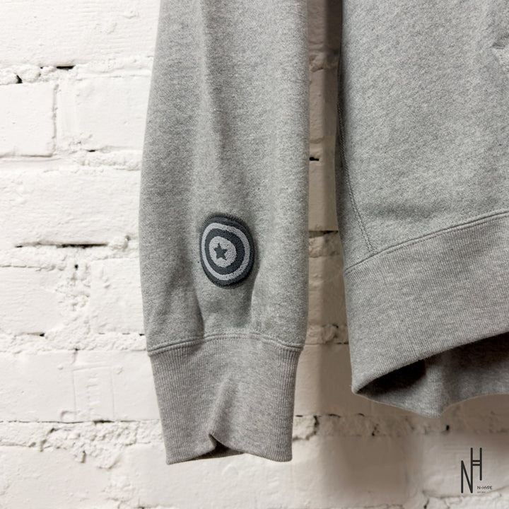 Bape Ape Head One Point Shark Relaxed Fit Full Zip Hoodie Gray N-Hype Sweatshirt