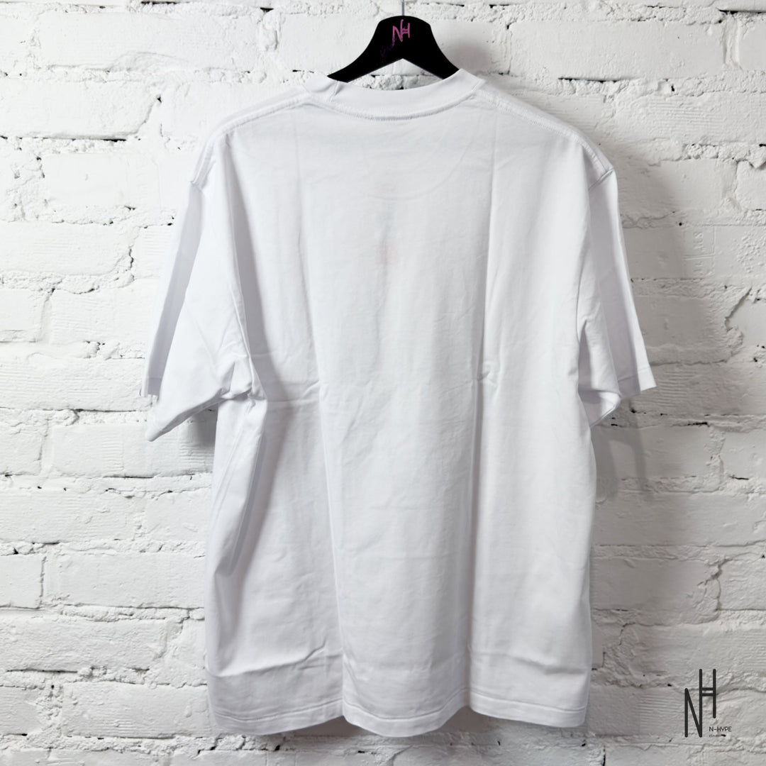 BAPE Ape Head Pattern Relaxed Fit Tee White N-Hype Streetwear T-shirt