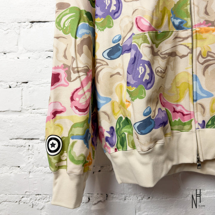 BAPE Art Camo Shark Full Zip Hoodie multikolorowa N-Hype.