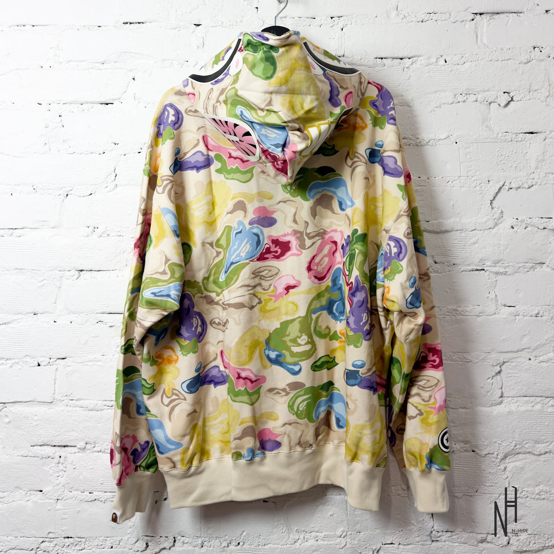 N-Hype BAPE Art Camo Shark Full Zip Hoodie Multicolor sweatshirt hoodie.