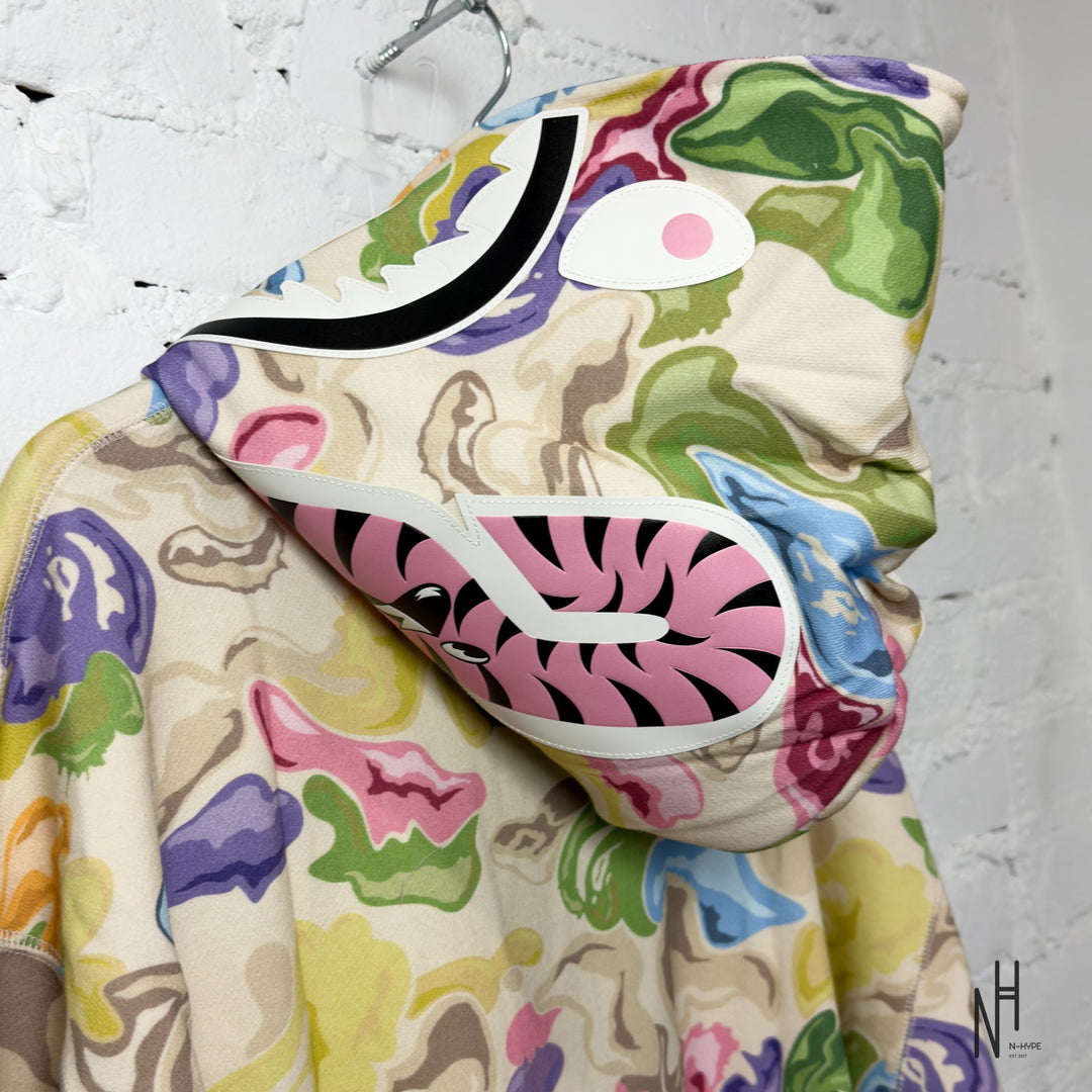 BAPE Art Camo Shark Full Zip Hoodie Multicolor marki N-Hype