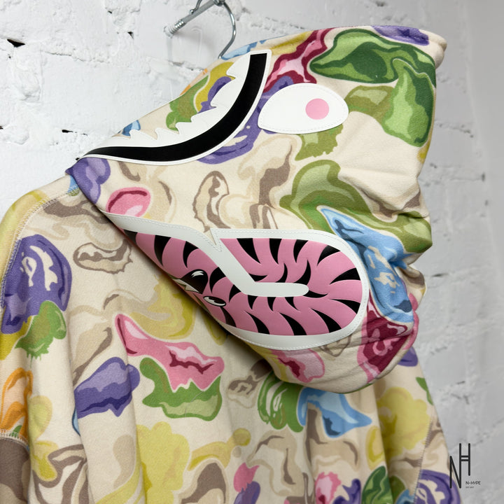 BAPE Art Camo Shark Full Zip Hoodie Multicolor marki N-Hype