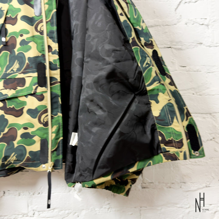 BAPE Art Camo Snowboard Jacket Green N-Hype streetwear marka męska kurtka snowboardowa.
