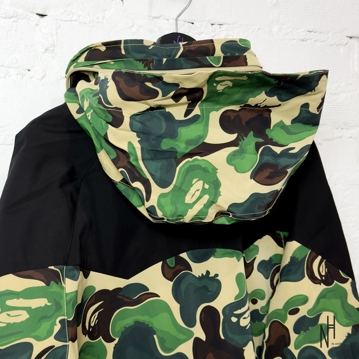 BAPE Art Camo Snowboard Jacket Green N-Hype streetwear jacket forest camo pattern.