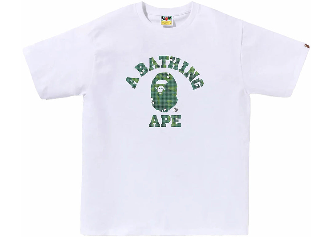 BAPE Bitmap College Tee White koszulka męska marki BAPE na N-Hype