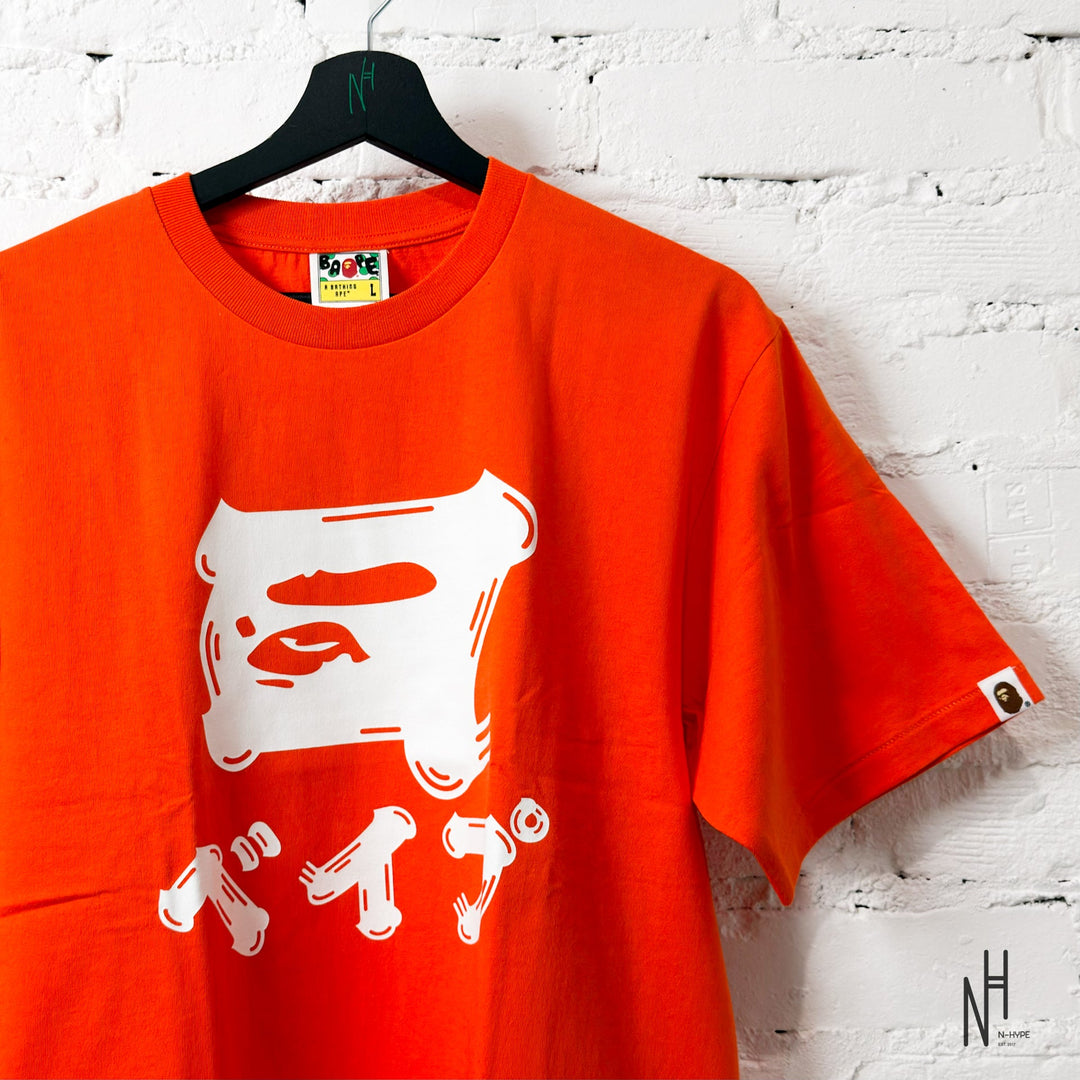 BAPE Brush Katakana Tee Orange koszulka męska N-Hype