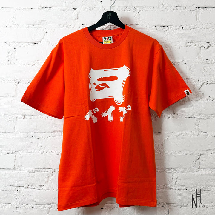 BAPE Brush Katakana Tee Orange koszulka męska N-Hype