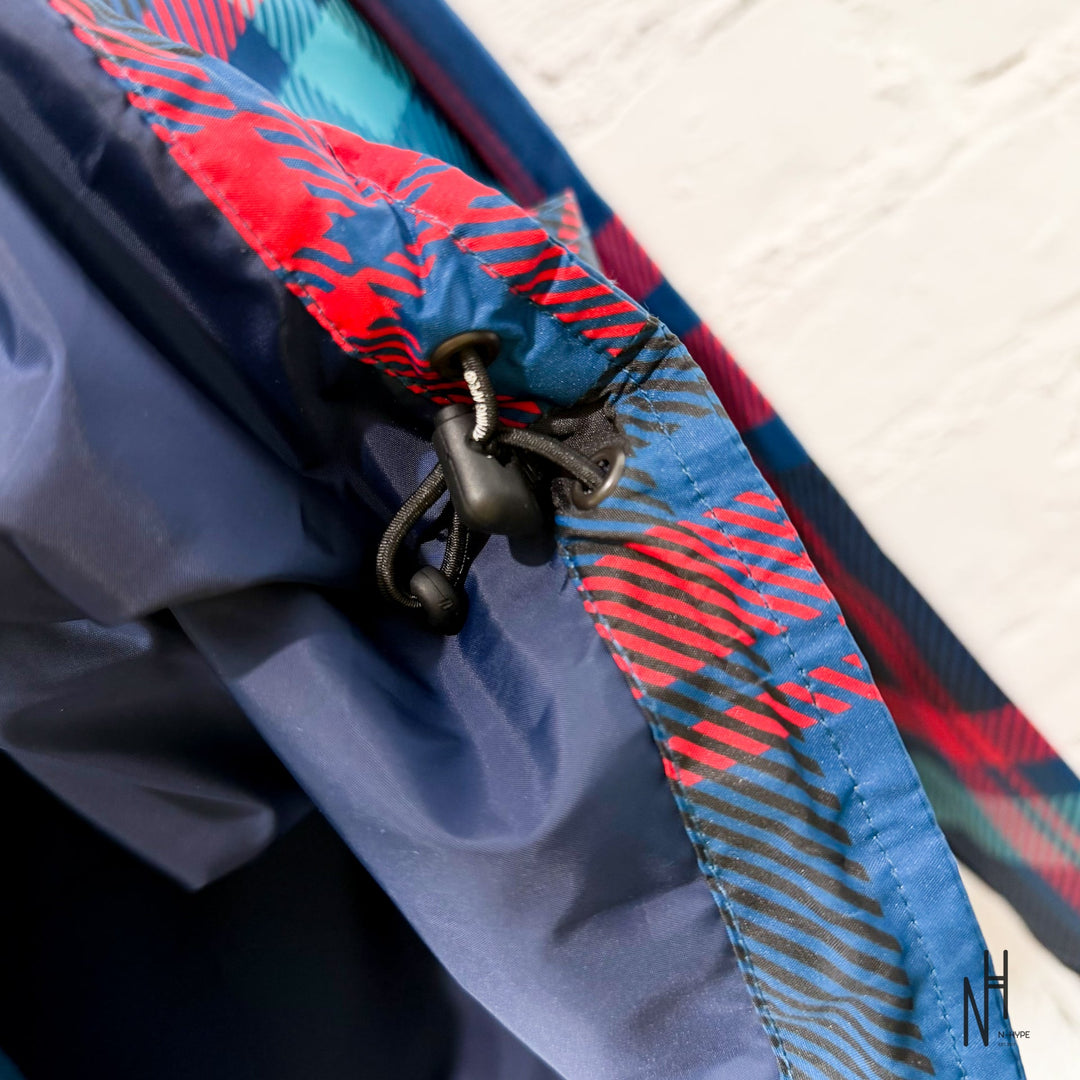 BAPE Checkered Anorak Nylon Jacket Multicolor N-Hype streetwear jacket trendy fashion style.