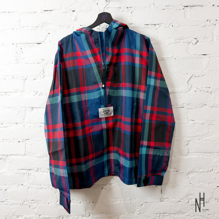 BAPE Checkered Anorak Nylon Jacket Multicolor N-Hype streetwear jacket in bold colors