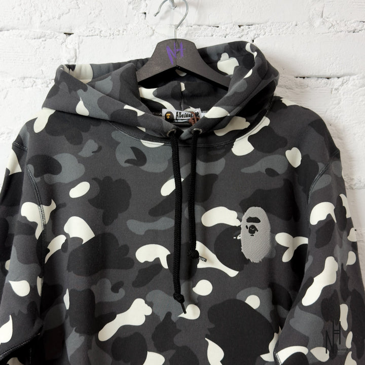 BAPE City Camo Large Ape Head Pullover Hoodie SS24 Black N-Hype Streetwear Sweatshirt