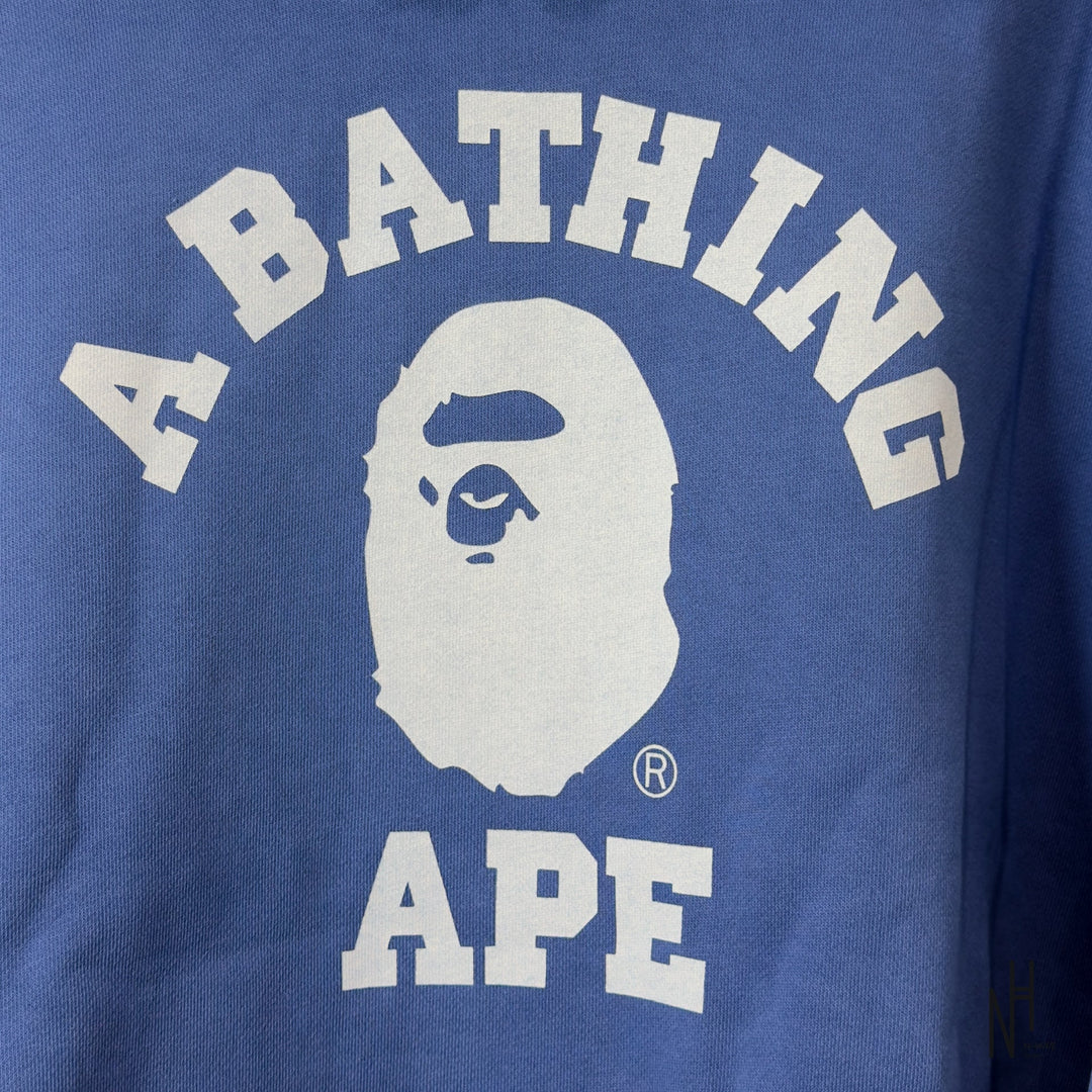 Bape College Overdye Pullover Hoodie Blue N-Hype męska koszulka z kapturem