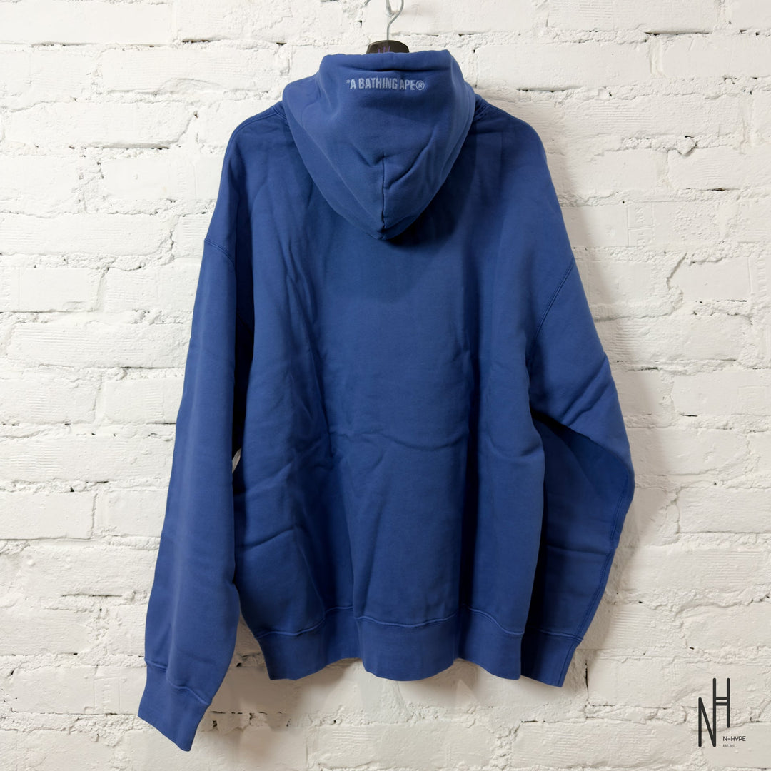 BAPE College Overdye Pullover Hoodie Blue marki N-Hype sweatshirt z kapturem męski niebieski