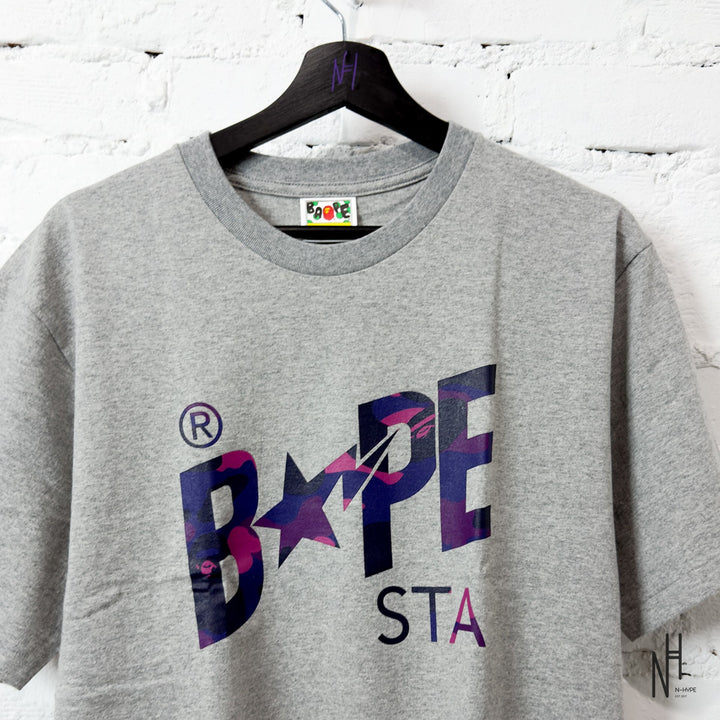BAPE Color Camo Bape Sta Logo Tee Tee Gray koszulka męska szara N-Hype