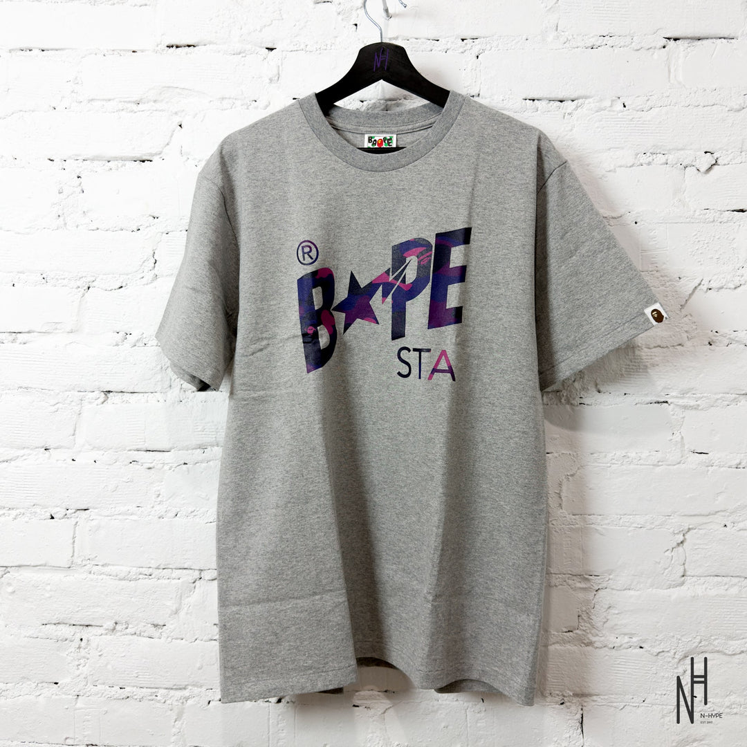 BAPE Color Camo Bape Sta Logo Tee Gray koszulka męska N-Hype