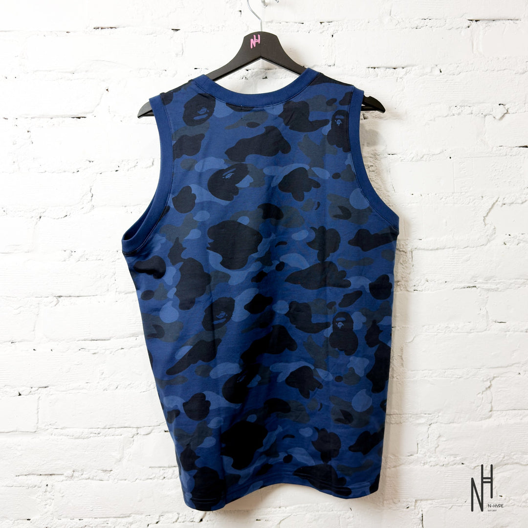 Bape Color Camo College Tank Top Navy N-Hype koszulka męska sneakers modny design