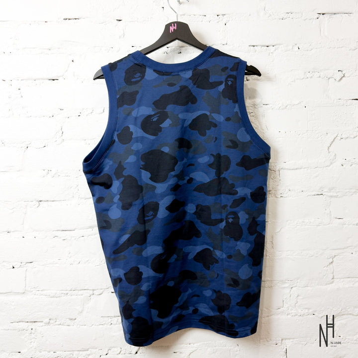 Bape Color Camo College Tank Top Navy N-Hype koszulka męska sneakers modny design