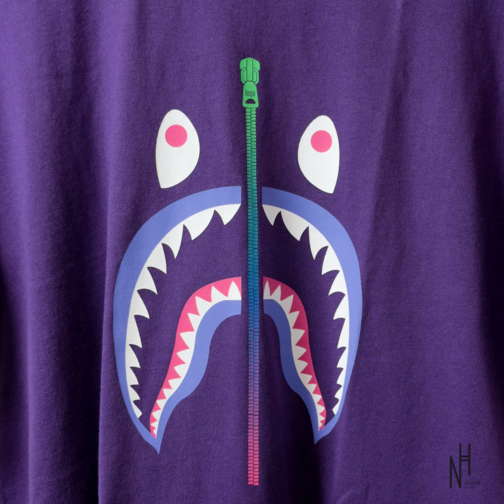 BAPE Color Shark Tee Purple koszulka męska N-Hype