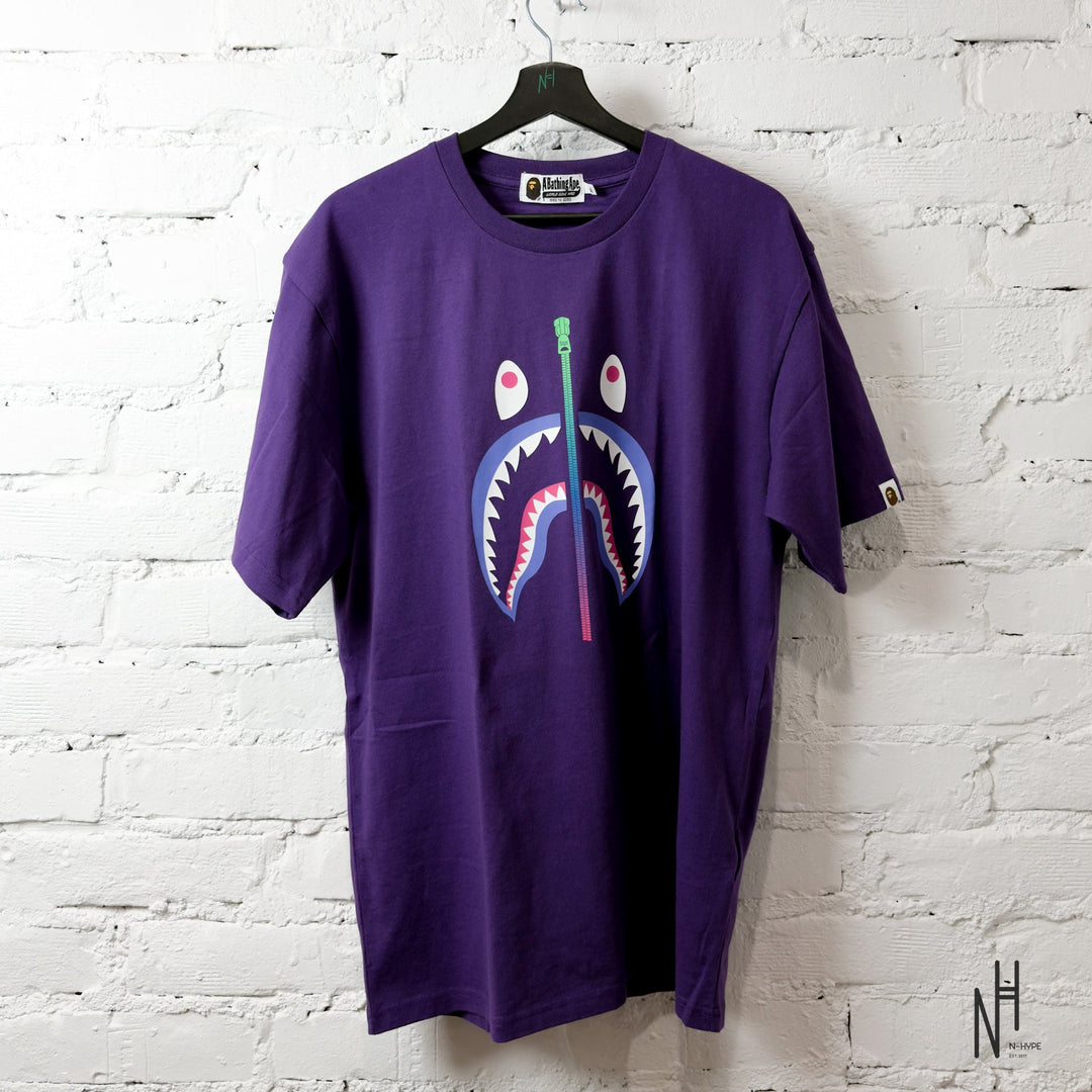 BAPE Color Shark Tee Purple koszulka streetwear BAPE purpurowa N-Hype