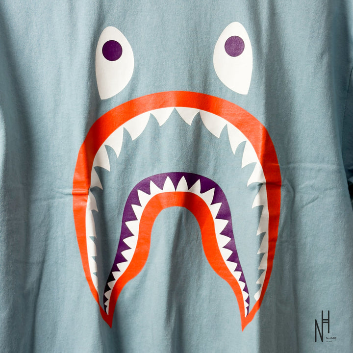 BAPE Colors Shark PONR Tee Sax t-shirt męski N-Hype Streetwear Navy Blue