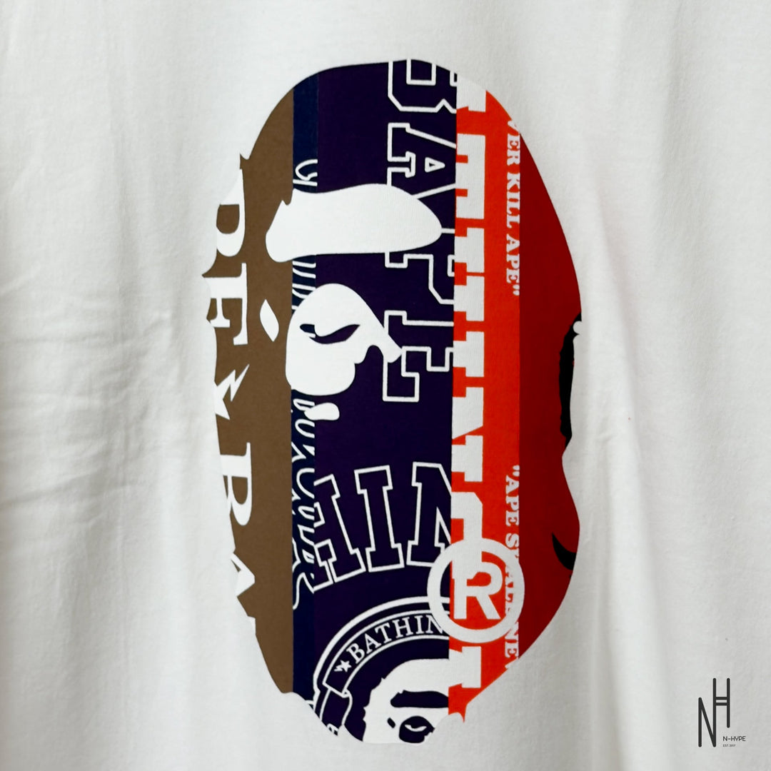BAPE Fans Scarf Ape Head Tee White t-shirt streetwear N-Hype