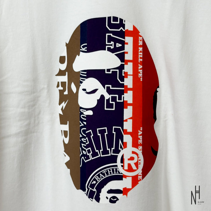 BAPE Fans Scarf Ape Head Tee White t-shirt streetwear N-Hype
