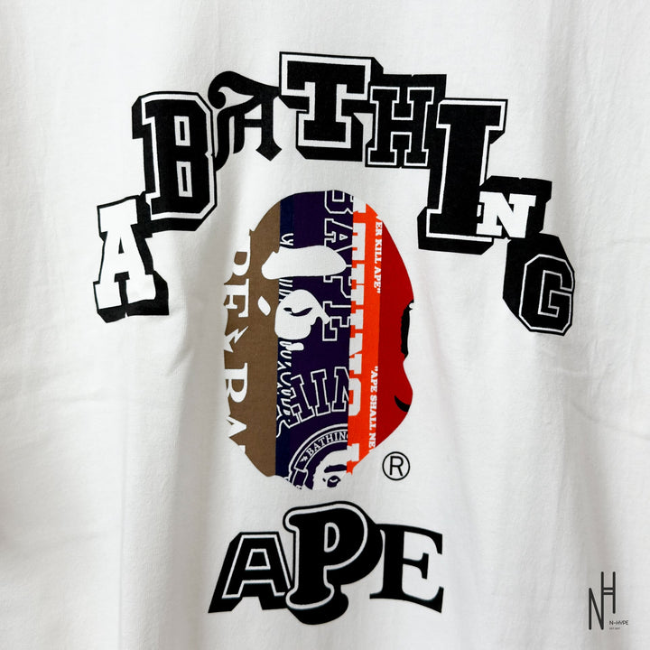 BAPE Fans Scarf College Tee White koszulka BAPE N-Hype.