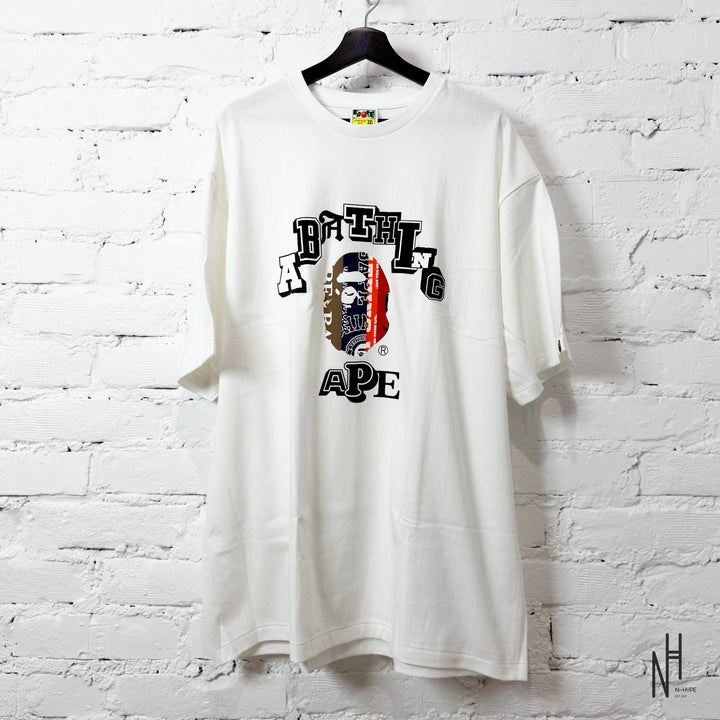 BAPE Fans Scarf College Tee White koszulka męska biała N-Hype.