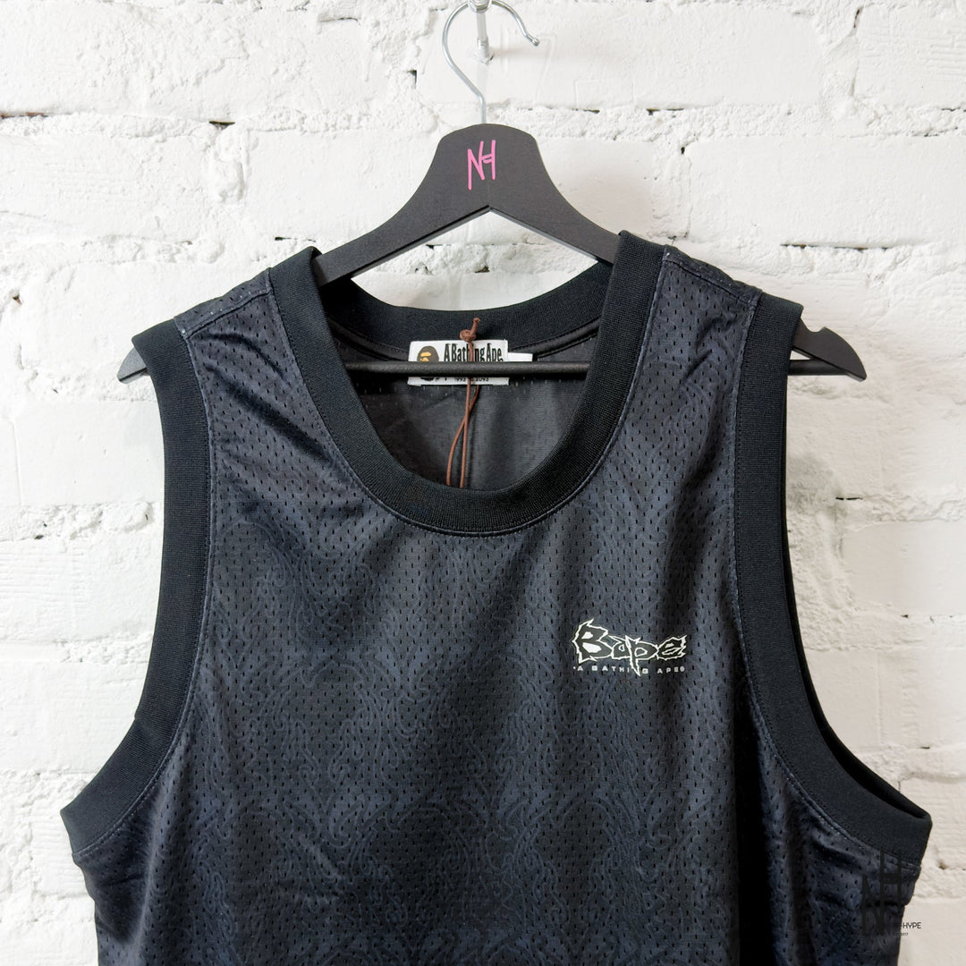 BAPE Flame Mesh Vest Black streetwear koszulka męska N-Hype