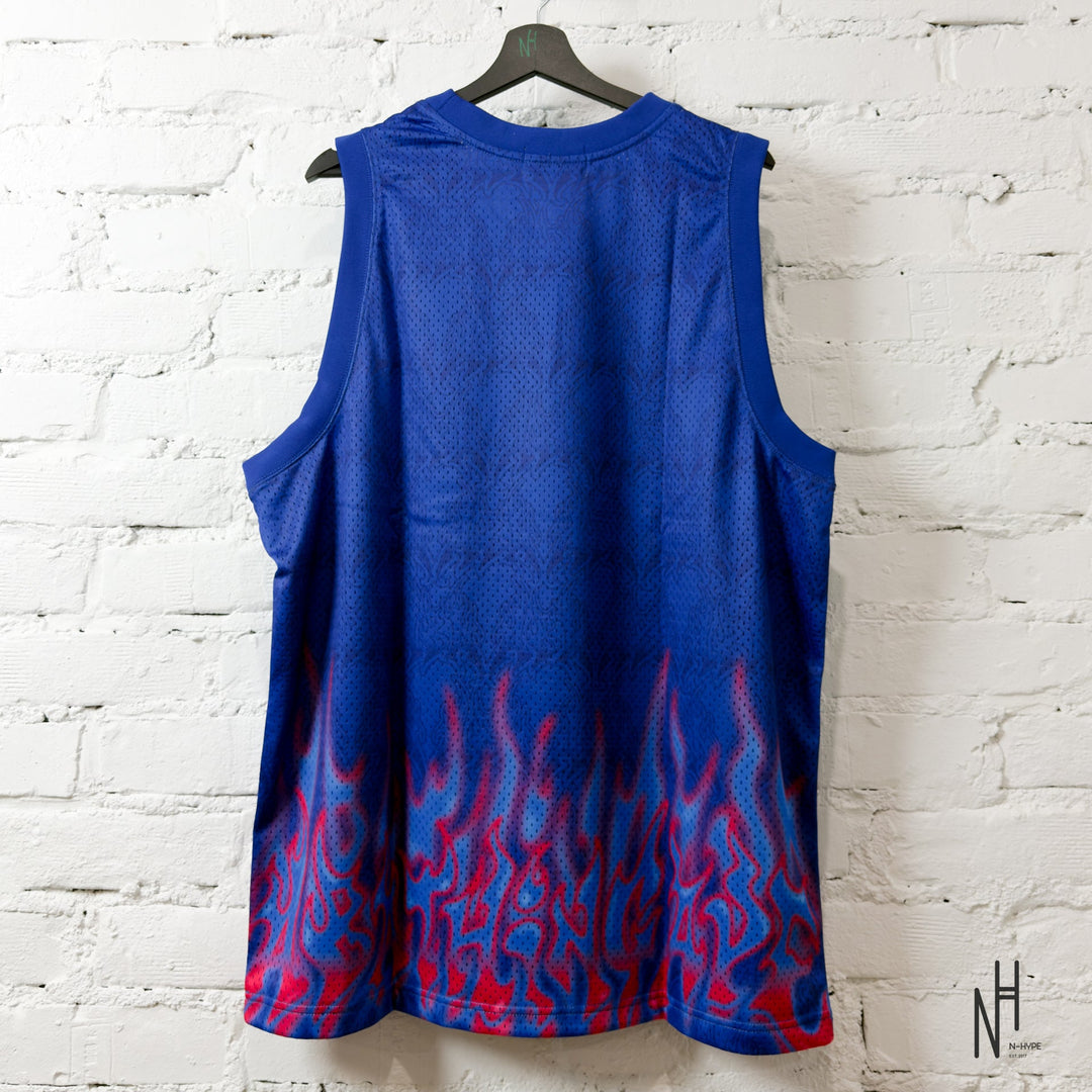 BAPE Flame Mesh Vest Blue N-Hype streetwear koszulka mesh vest.