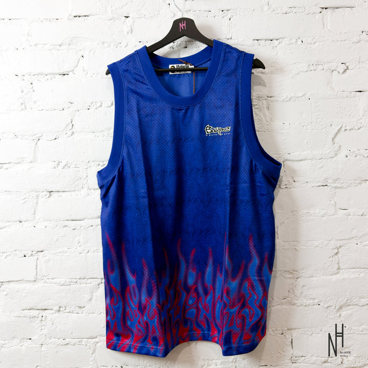 BAPE Flame Mesh Vest Blue streetwear koszulka męska N-Hype
