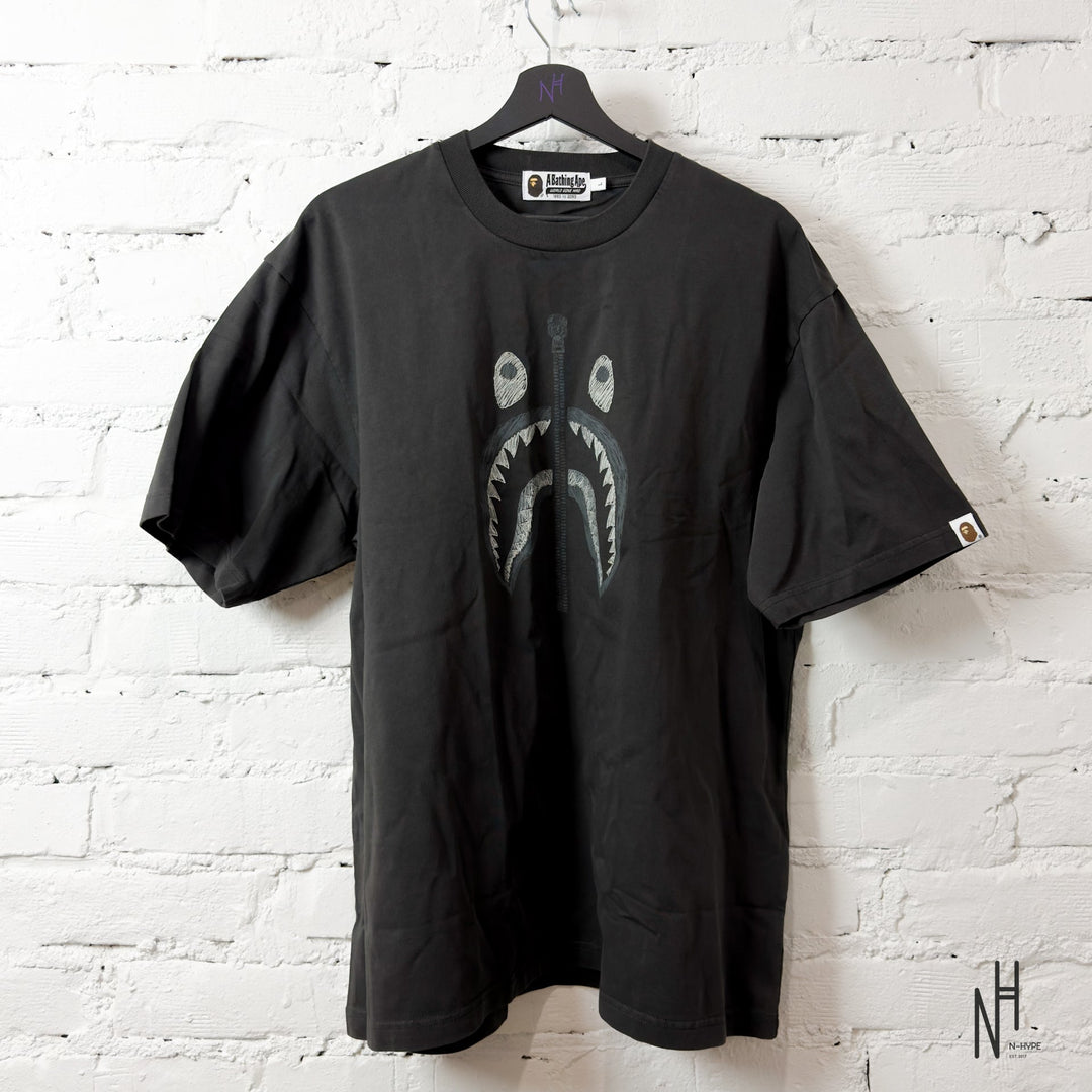 BAPE Garment Dye Shark Relaxed Fit Tee Black koszulka męska N-Hype