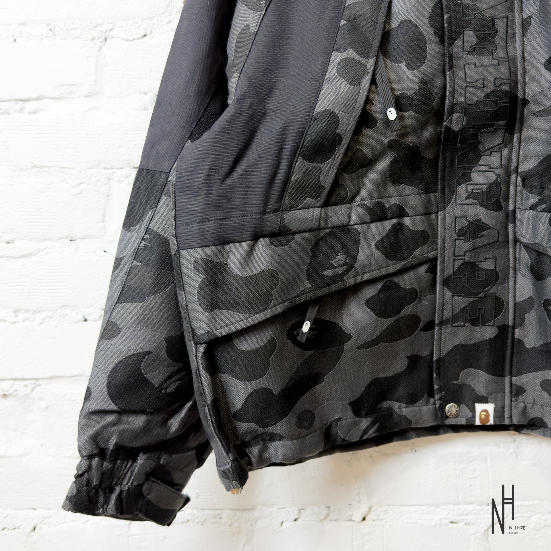 Bape Jacquard Snowboard Jacket Black | N-Hype