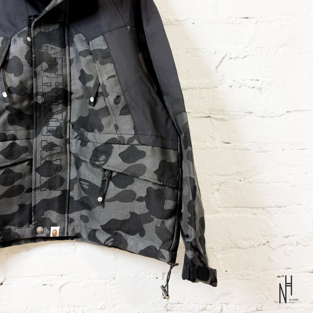 Bape Jacquard Snowboard Jacket Black N-Hype streetwear winter coat