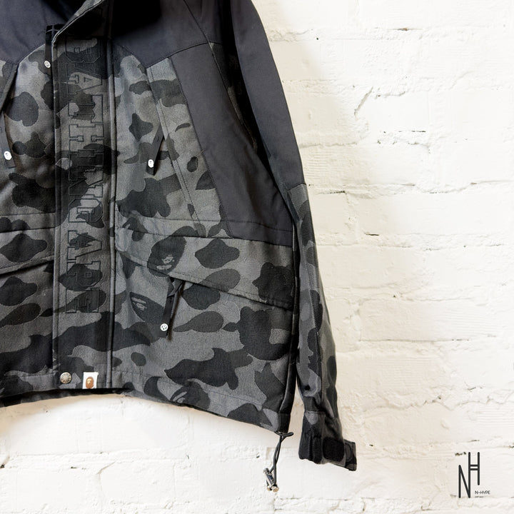 Bape Jacquard Snowboard Jacket Black N-Hype streetwear winter coat