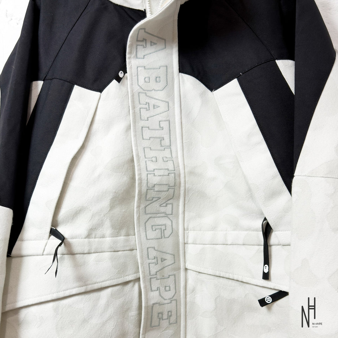 Bape Jacquard Snowboard Jacket Gray N-Hype streetwear jacket.