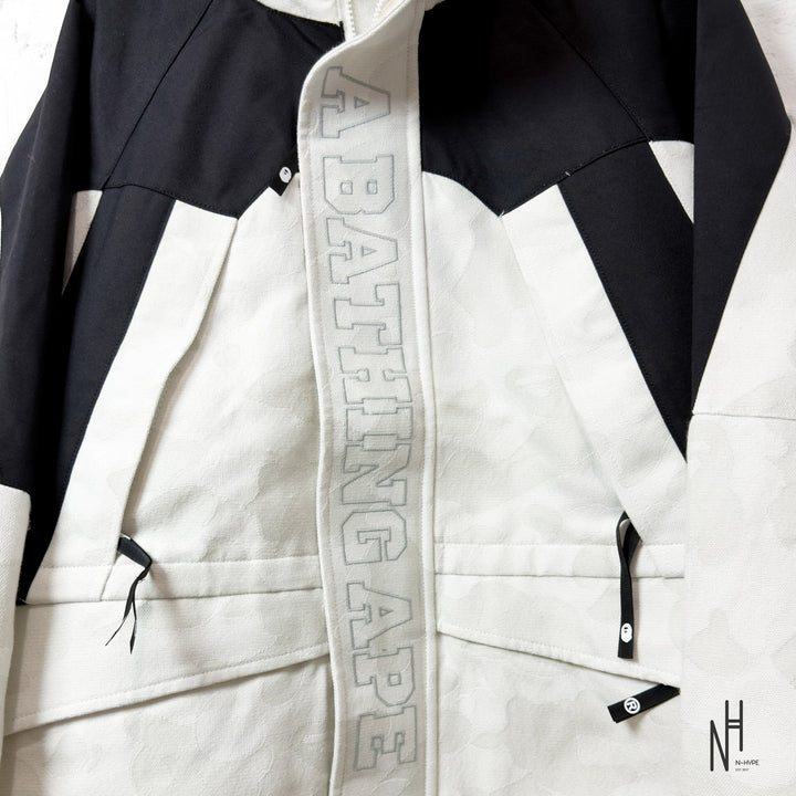 Bape Jacquard Snowboard Jacket Gray N-Hype streetwear jacket.