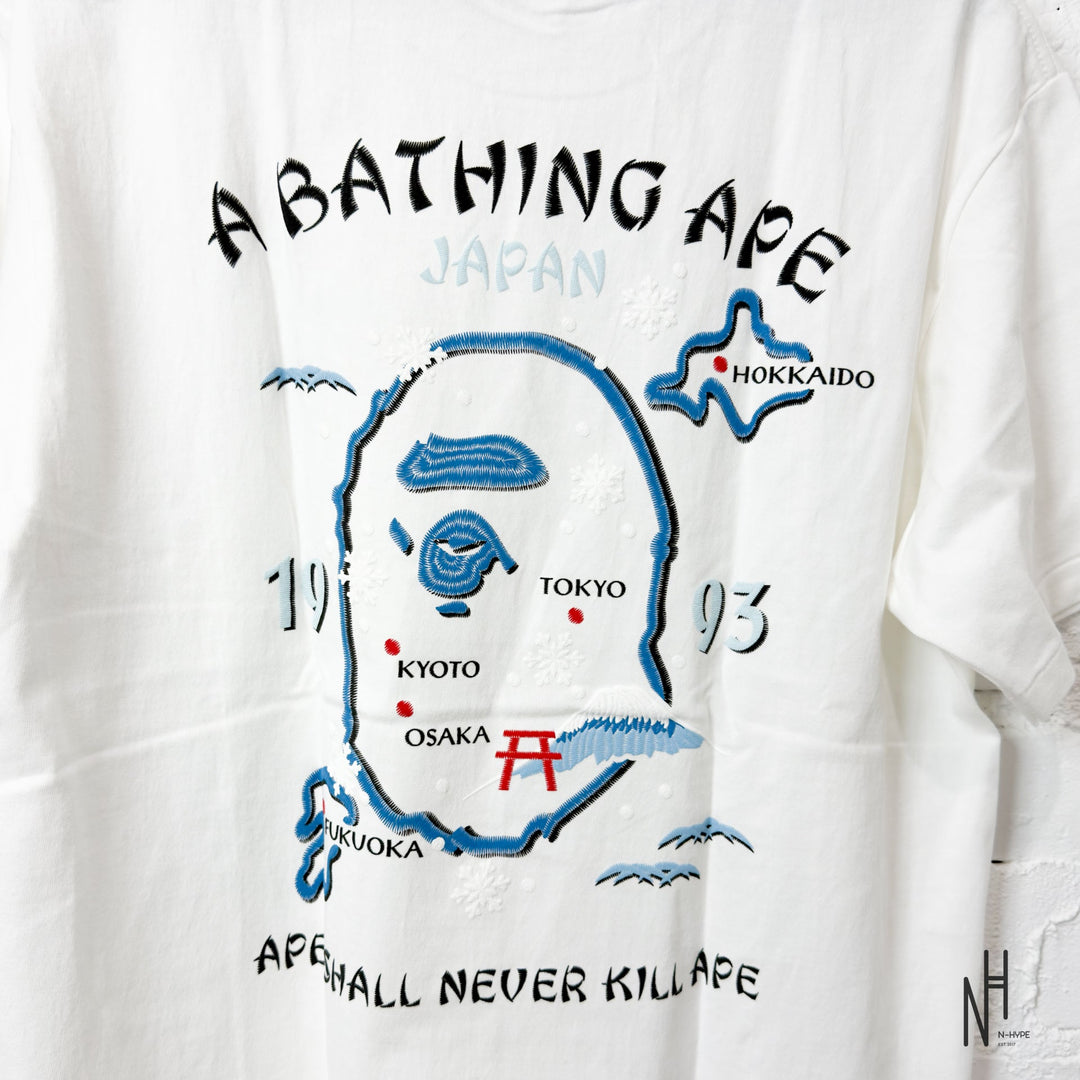 Bape Japan Exclusive Japan Souvenir Tee White Blue koszulka męska N-Hype