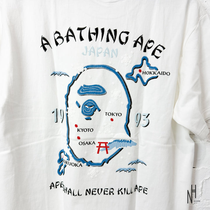 Bape Japan Exclusive Japan Souvenir Tee White Blue koszulka męska N-Hype