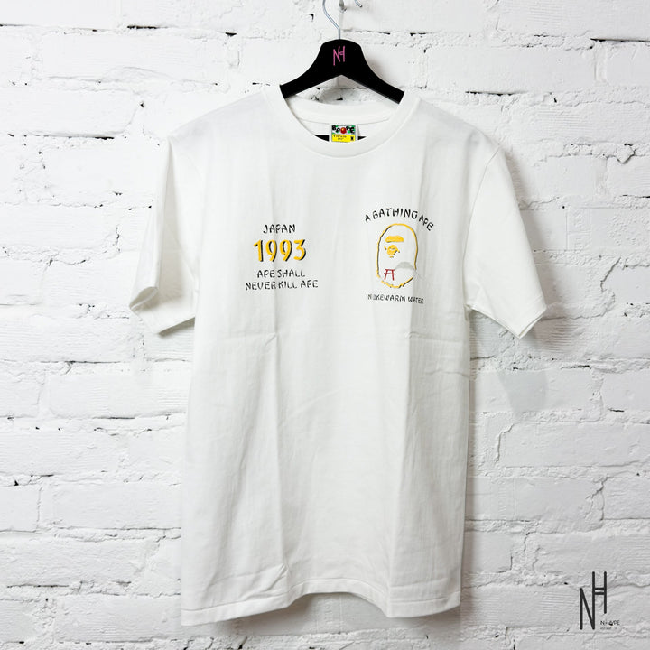 Bape Japan Exclusive Japan Souvenir Tee White Yellow N-Hype koszulka streetwearowa.