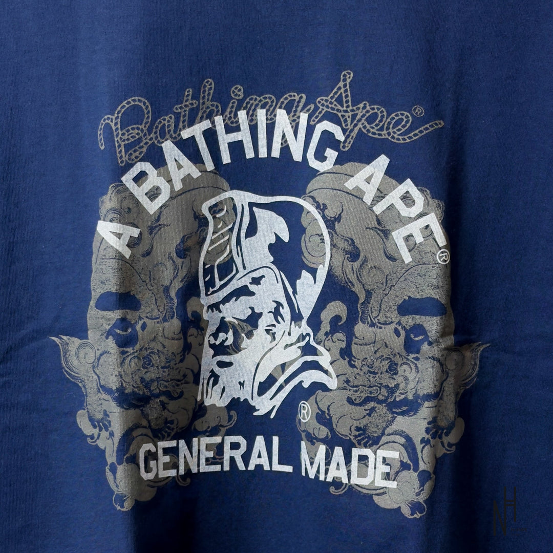 BAPE Japanese Tattoo On General Tee Navy koszulka męska N-Hype
